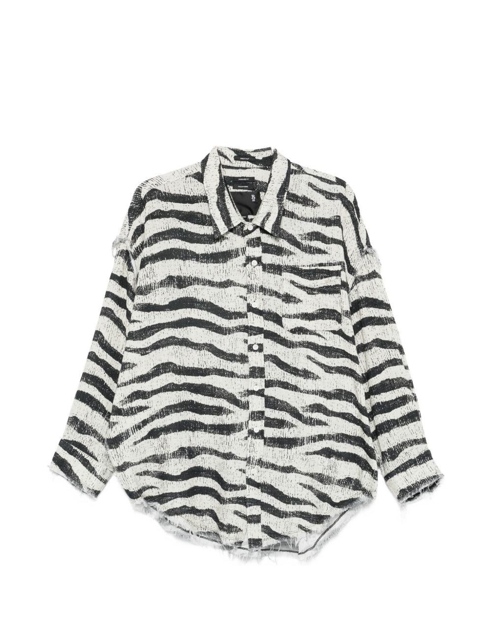 Camicia zebrata in bianco e nero R13 - donna 
