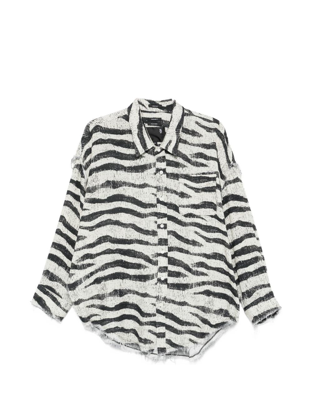 Camicia zebrata in bianco e nero R13 - donna 