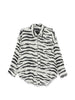 R13 Black and White Zebra Print Shirt - Women