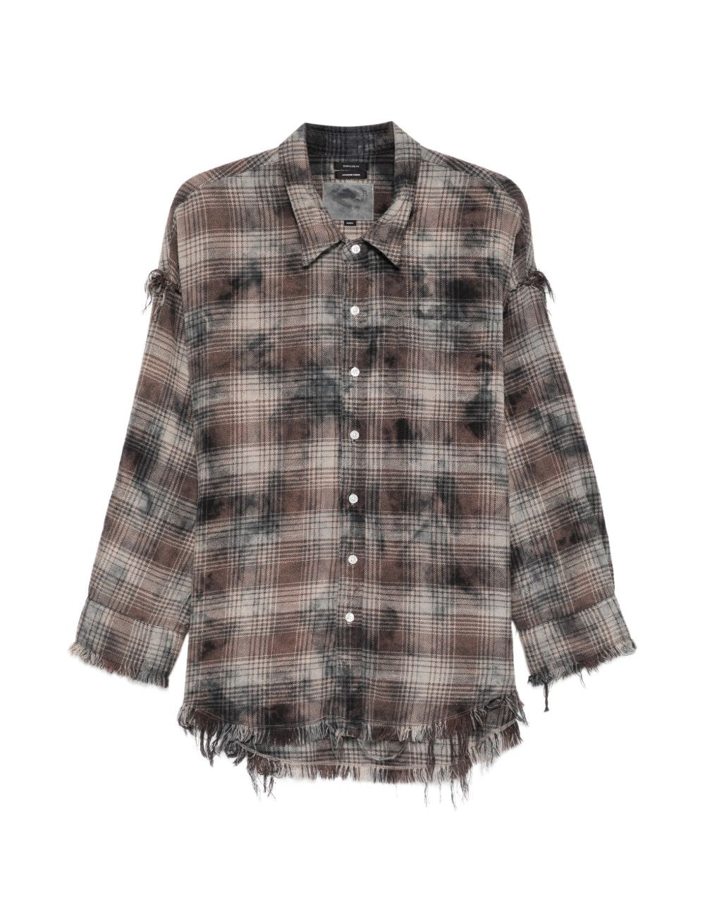 Camicia con motivo tartan in grigio R13 - donna 