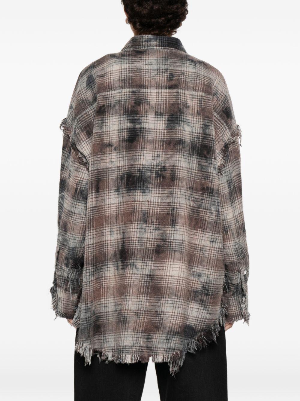 Camicia con motivo tartan in grigio R13 - donna 
