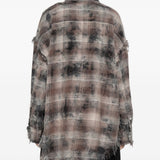 Camicia con motivo tartan in grigio R13 - donna 