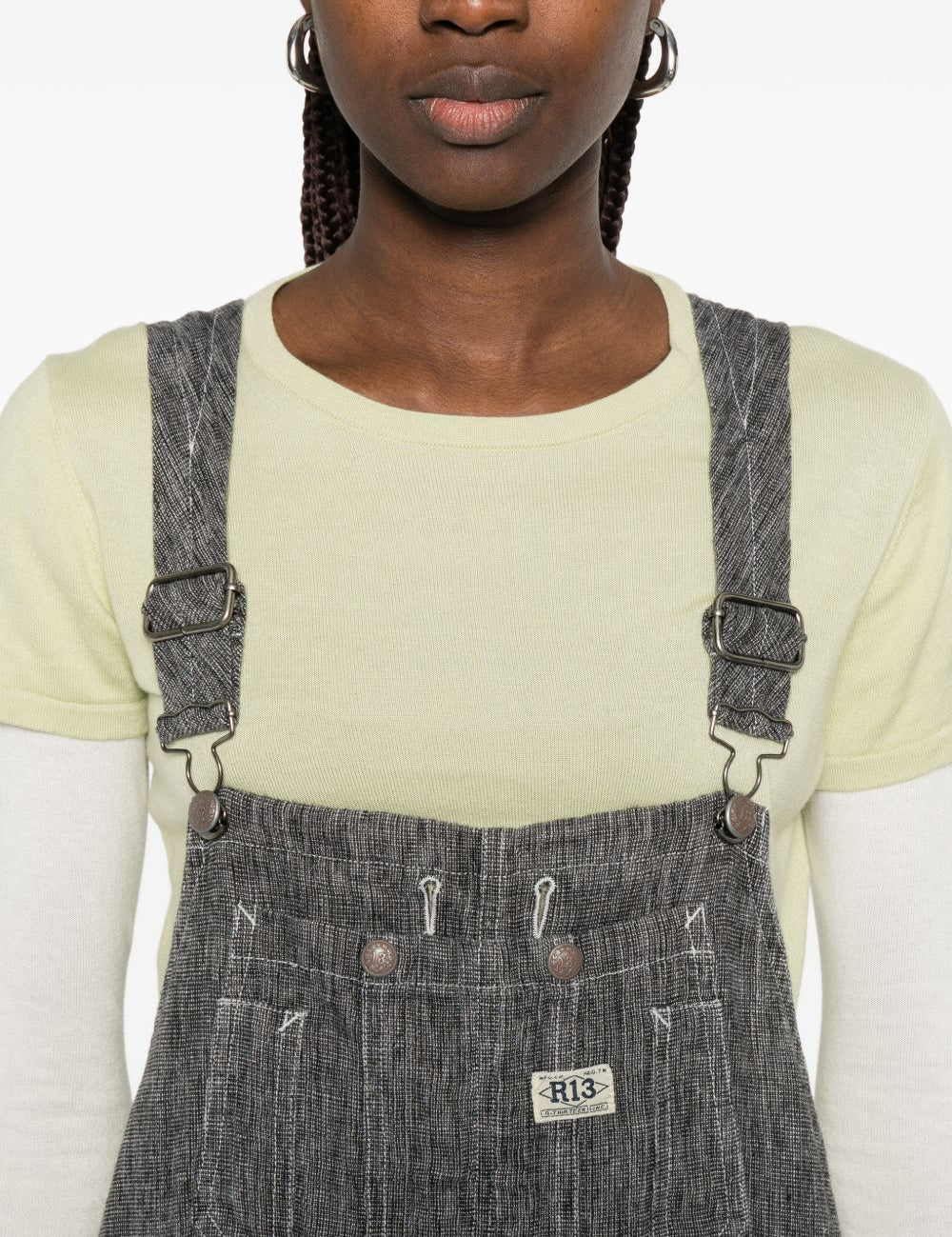 Salopette in lino in grigio R13 - donna 