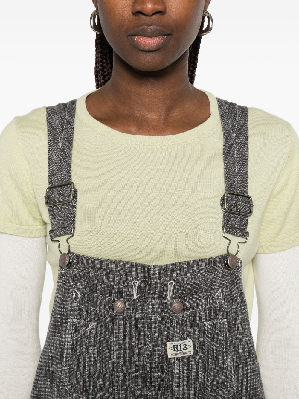 Salopette in lino in grigio R13 - donna 