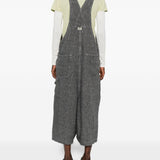 Salopette in lino in grigio R13 - donna 