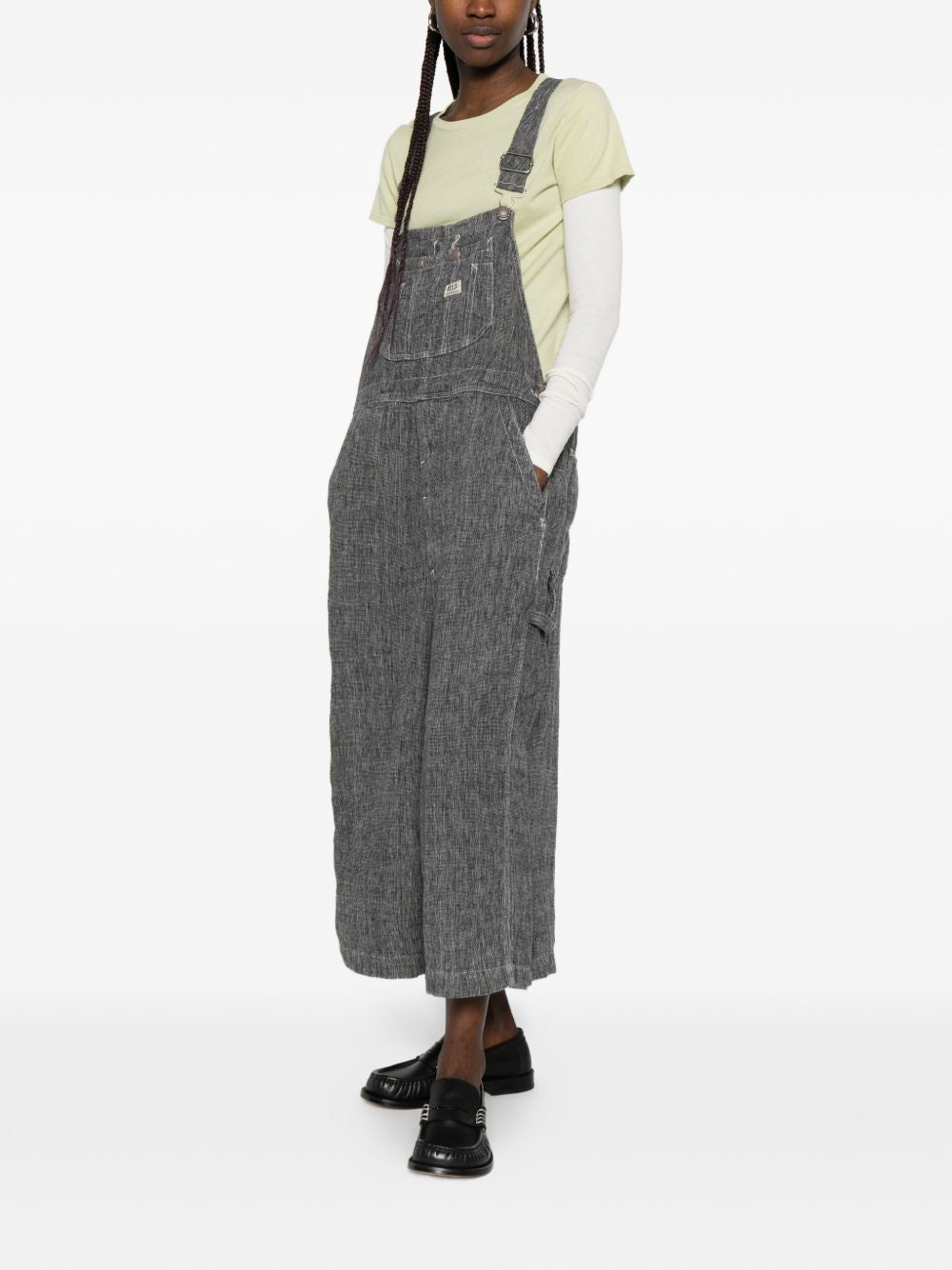 Salopette in lino in grigio R13 - donna 