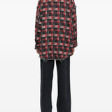 Camicia reversibile a quadri in rosso e nero R13 - donna 