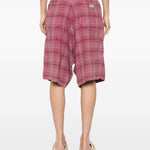 Shorts a quadri in rosa R13 - donna 