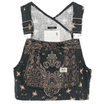 Top stile salopette in nero R13 - donna 