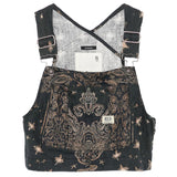 Top stile salopette in nero R13 - donna 