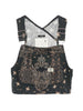 Top stile salopette in nero R13 - donna