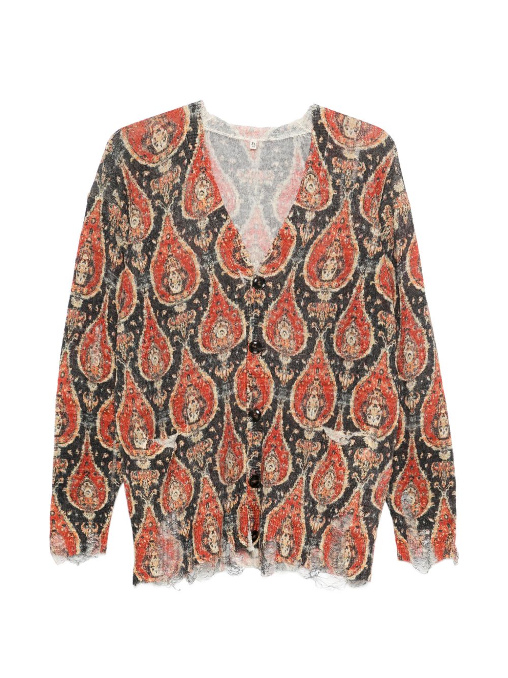 Cardigan con stampa paisley in rosso R13 - donna 