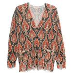 Cardigan con stampa paisley in rosso R13 - donna 
