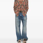 Cardigan con stampa paisley in rosso R13 - donna 