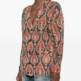 Cardigan con stampa paisley in rosso R13 - donna 