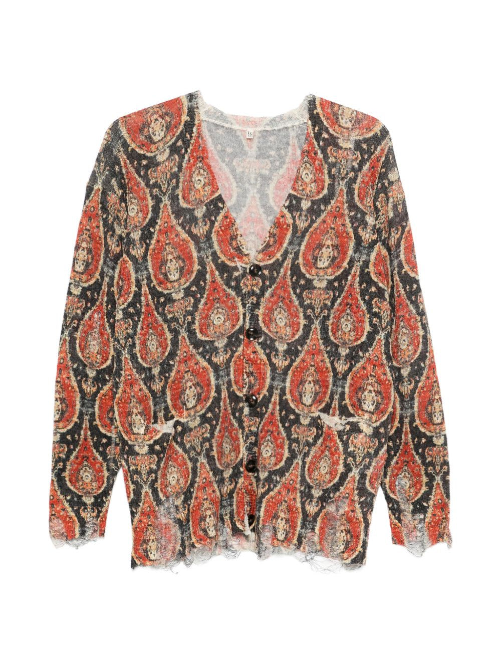 Cardigan con stampa paisley in rosso R13 - donna 