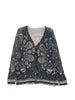 Cardigan con stampa in lino in blu R13 - donna