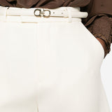 Shorts sartoriali con cintura in bianco R2w - donna 
