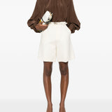 Shorts sartoriali con cintura in bianco R2w - donna 