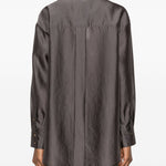 Camicia con design satinato in marrone R2w - donna 