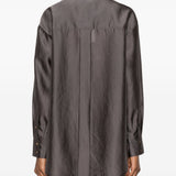 Camicia con design satinato in marrone R2w - donna 