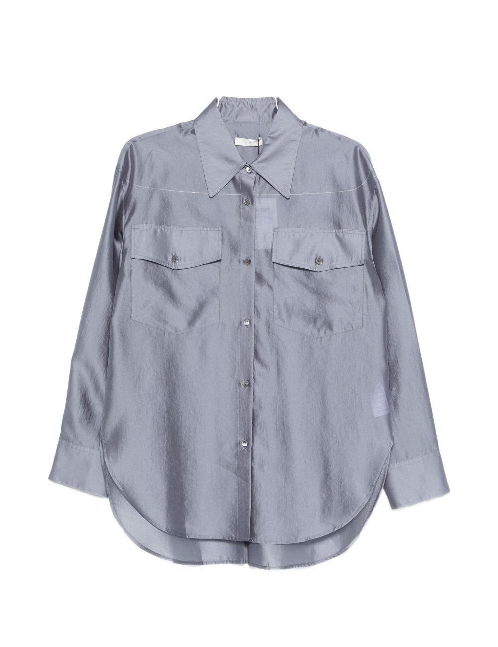 Camicia con design satinato in grigio R2w - donna 