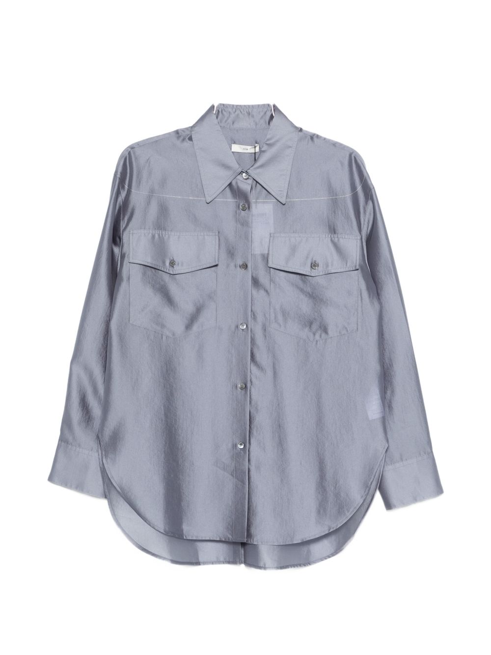 Camicia con design satinato in grigio R2w - donna 