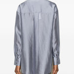 Camicia con design satinato in grigio R2w - donna 