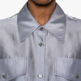 Camicia con design satinato in grigio R2w - donna 