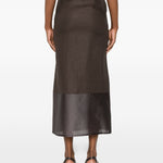 Gonna amora in organza in marrone R2w - donna 