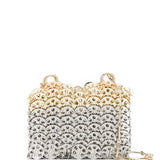 Borsa mini metallizzata in argento e oro RABANNE - donna 