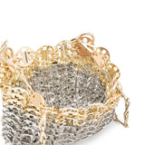 Borsa mini metallizzata in argento e oro RABANNE - donna 