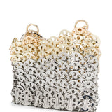 Borsa mini metallizzata in argento e oro RABANNE - donna 