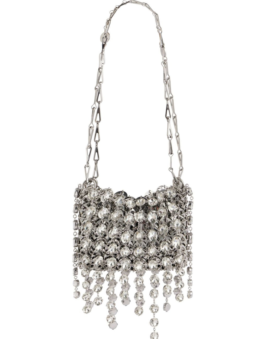 Borsa a mano sac a main in argento Rabanne - donna 