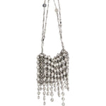 Borsa a mano sac a main in argento Rabanne - donna 