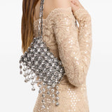 Borsa a mano sac a main in argento Rabanne - donna 