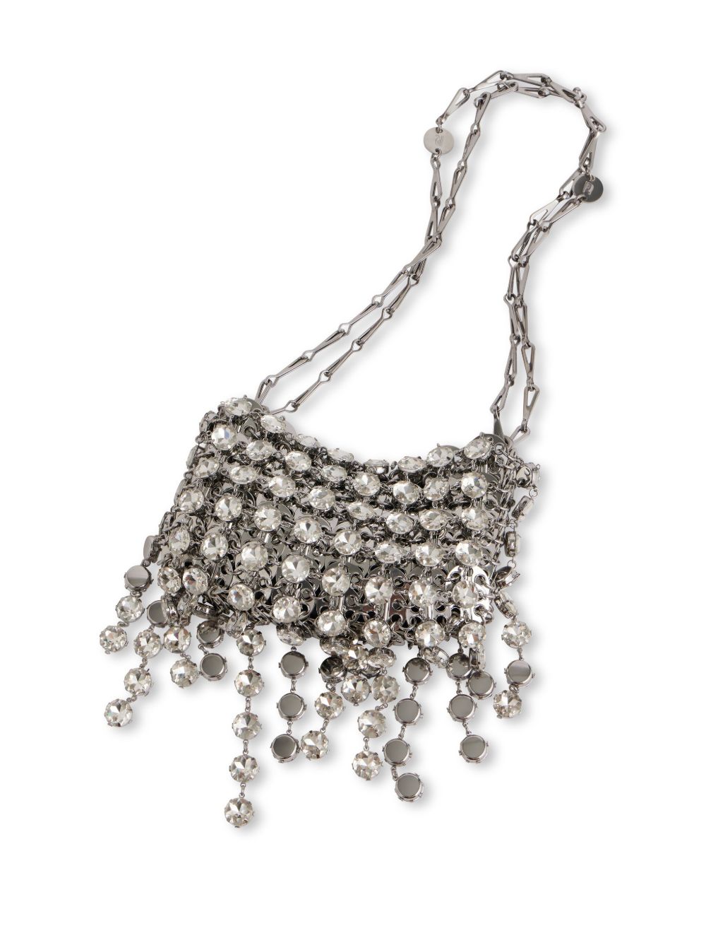 Borsa a mano sac a main in argento Rabanne - donna 