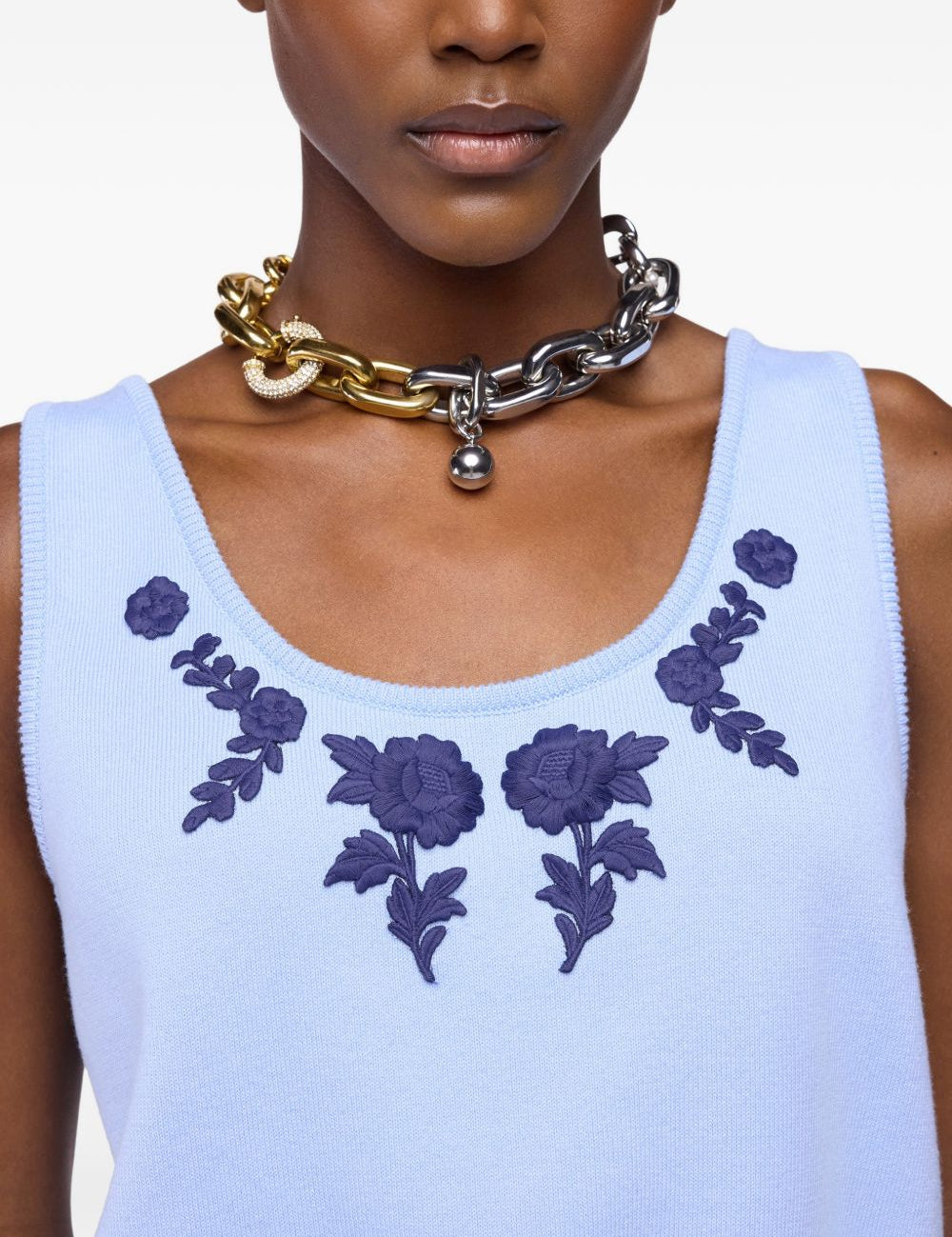 Collana bicolore in argento Rabanne - donna 
