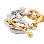 Bracciale con pendente in argento Rabanne - donna 