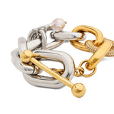 Bracciale con pendente in argento Rabanne - donna 