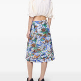 Top crop con maniche a sbuffo in avorio Rabanne - donna 