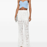 Top bralette in azzurro rabanne - donna 