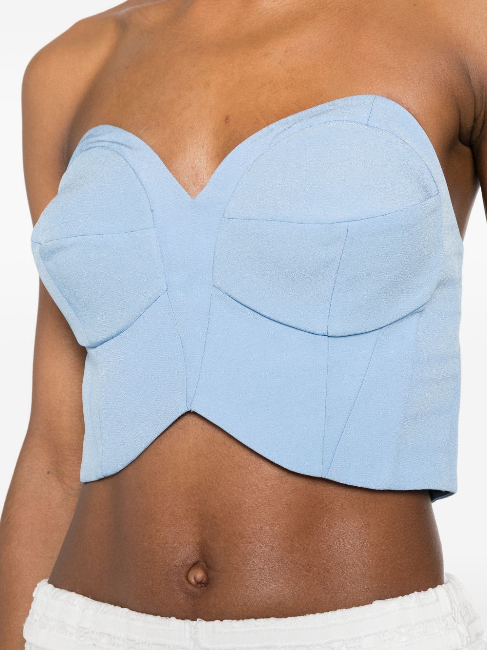 Top bralette in azzurro rabanne - donna 