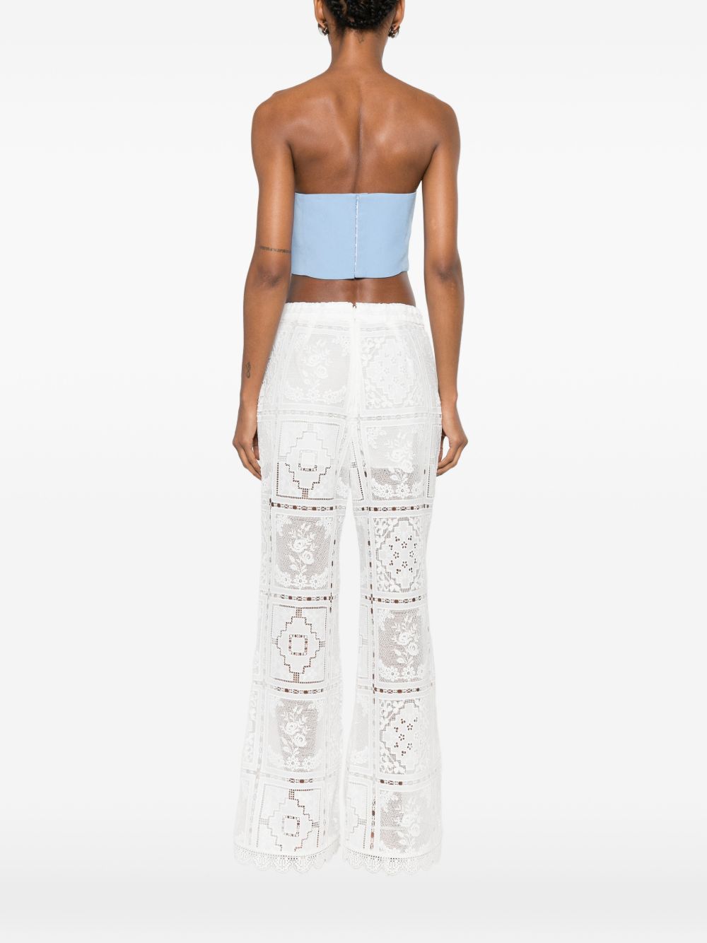 Top bralette in azzurro rabanne - donna 