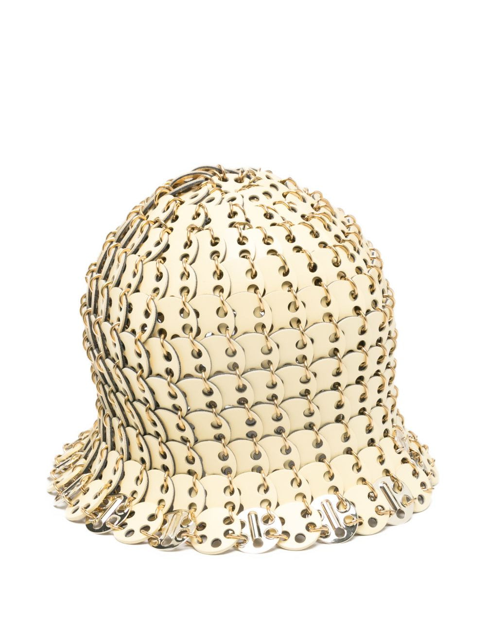 Cappello in maglia metallica autres in oro Rabanne - donna 