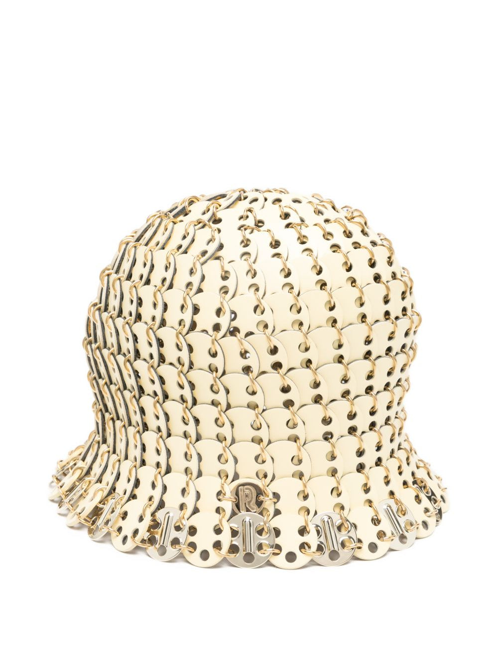 Cappello in maglia metallica autres in oro Rabanne - donna 
