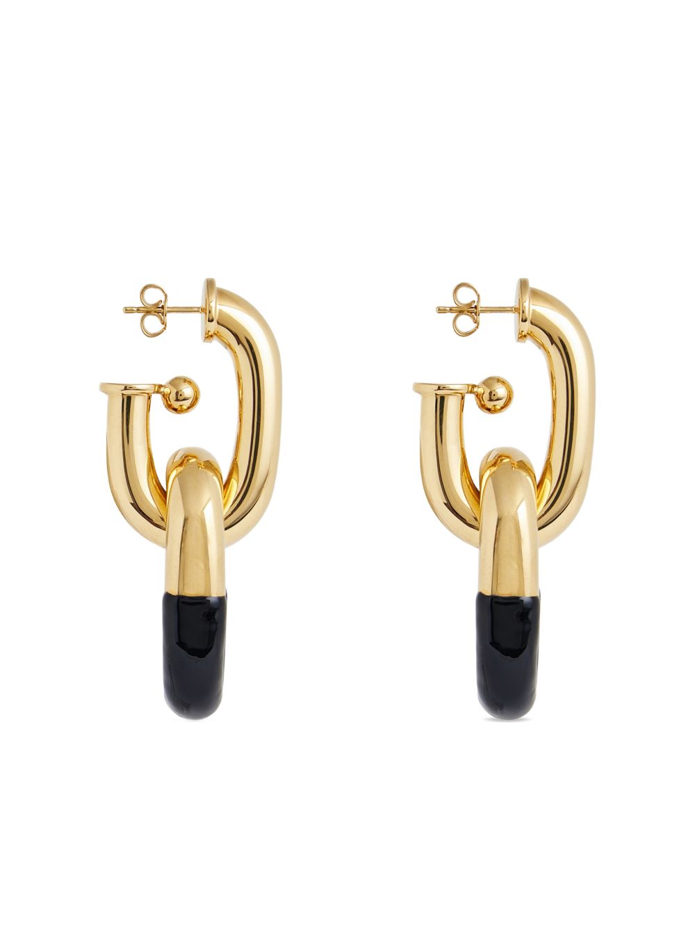 Orecchini XL in oro e nero Rabanne - donna 