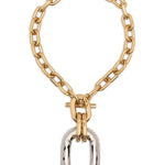 Collana a catena chunky in oro Rabanne - donna 