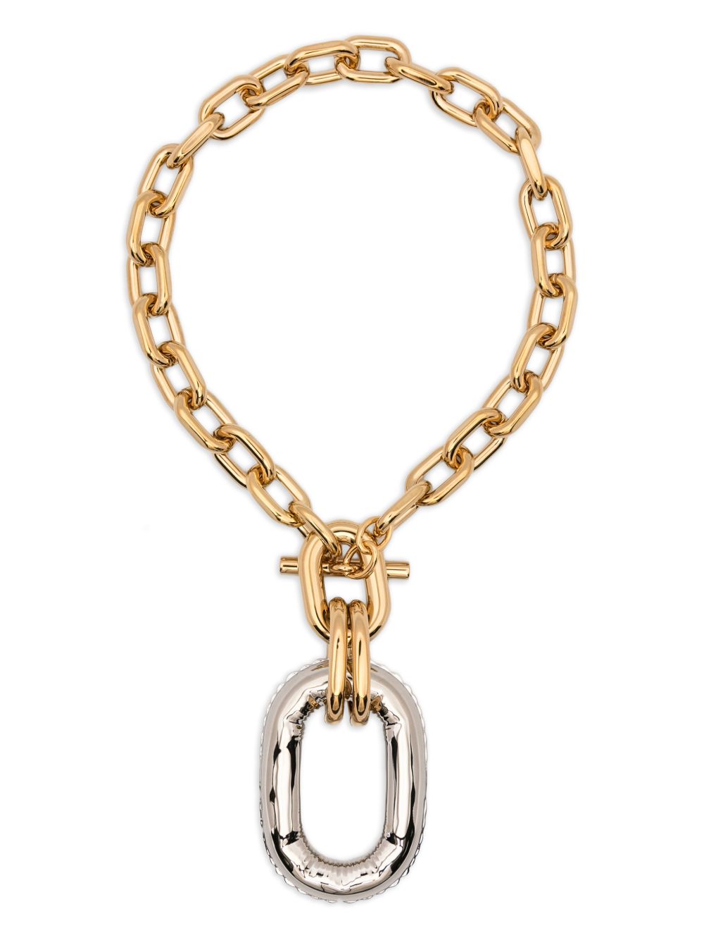 Collana a catena chunky in oro Rabanne - donna 