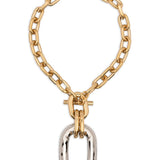 Collana a catena chunky in oro Rabanne - donna 